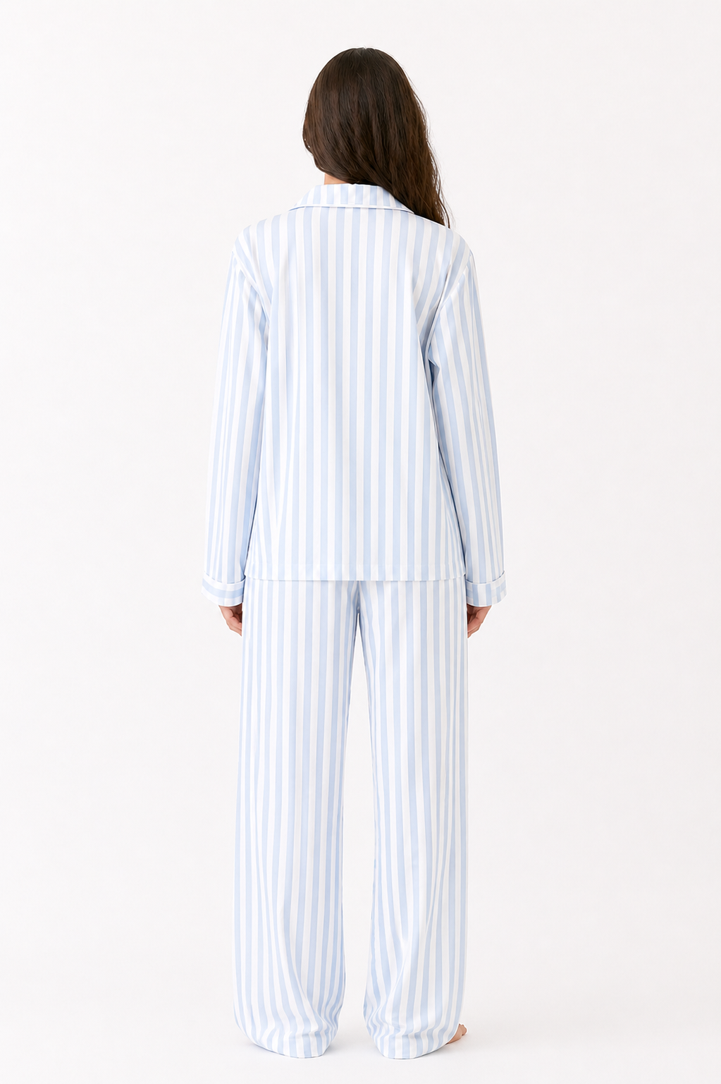 Baby blue and White striped Pyjama