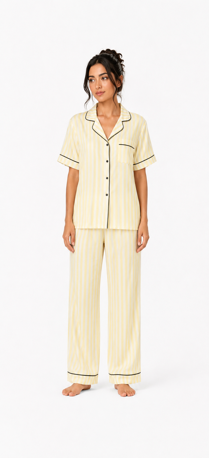 Stripped yellow pyj
