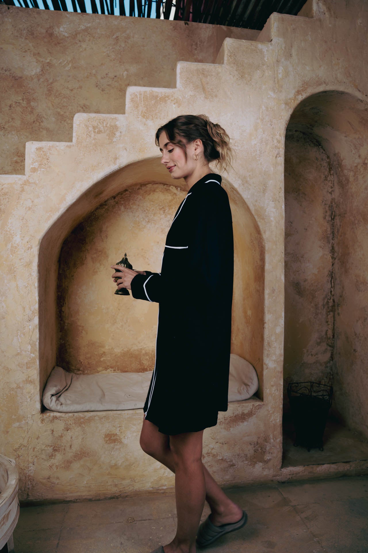 Midnight Contrast lounge night shirt